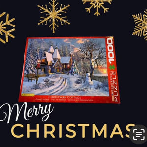 Christmas Cottage Holiday Jigsaw Puzzle (1000 Piece) Holiday Spirit Cozy Image